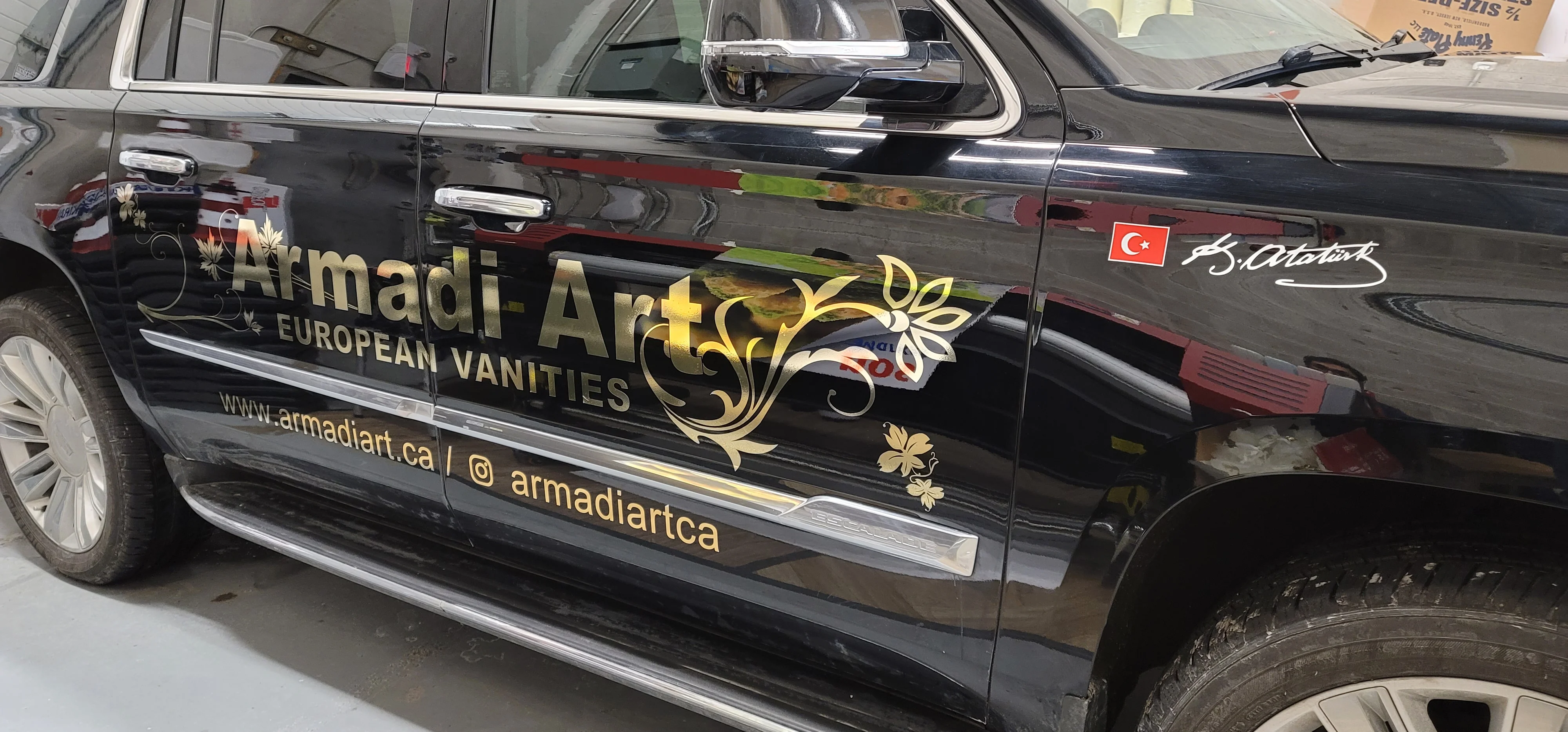 Vehicle wrap for car dealership